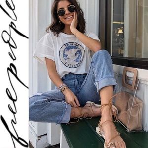 Free People Parker Ivory Tee Bodysuit.